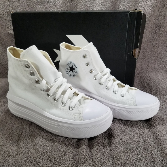 Converse CTAS Move Hi Platform Sneakers White Natural Ivory
